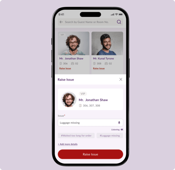 Fonctionnalité de conversion de la voix en texte pour des rapports efficaces et précis.